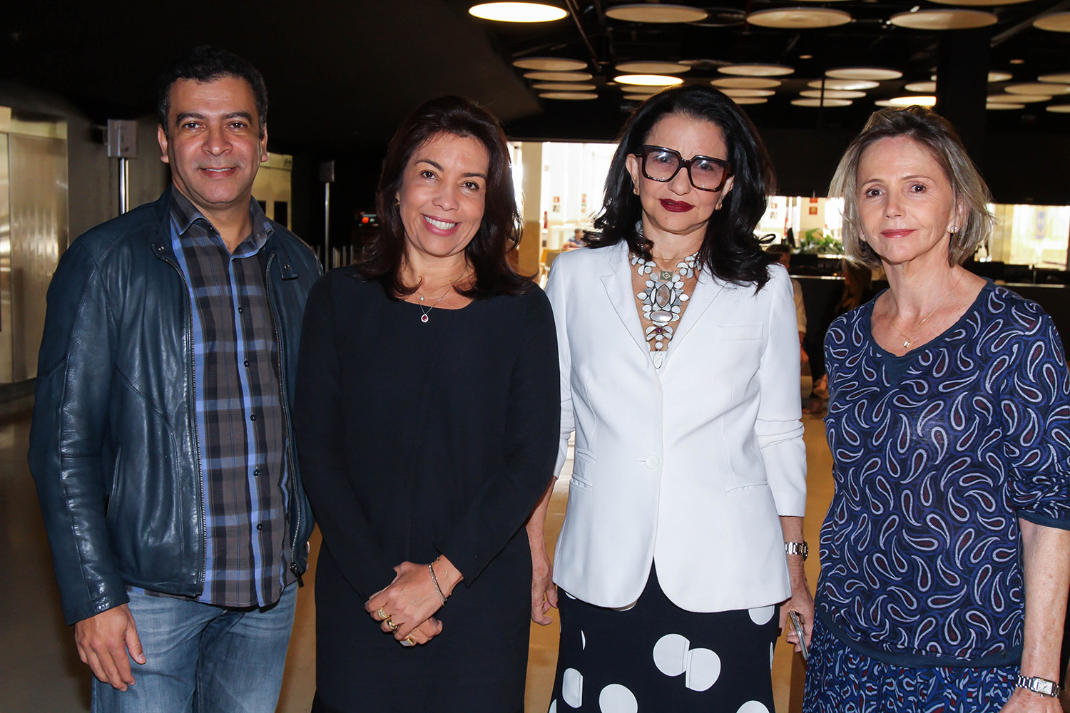 Pedro Ariel e o trio de empresárias da Casa Cor Brasília