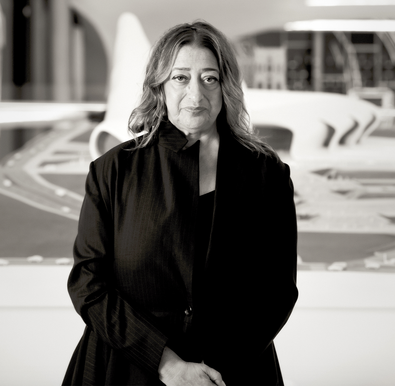 Zaha Hadid in Heydar Aliyev Cultural center in Baku nov 2013